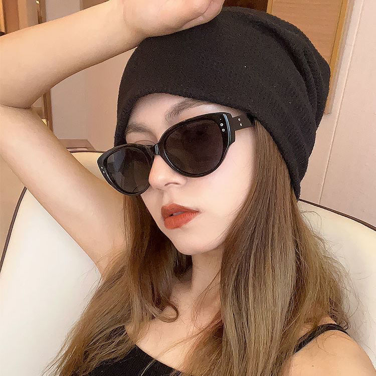 黑白貓眼墨鏡女ins韓版復古小眾太陽鏡網紅凹造型防紫外線街拍潮