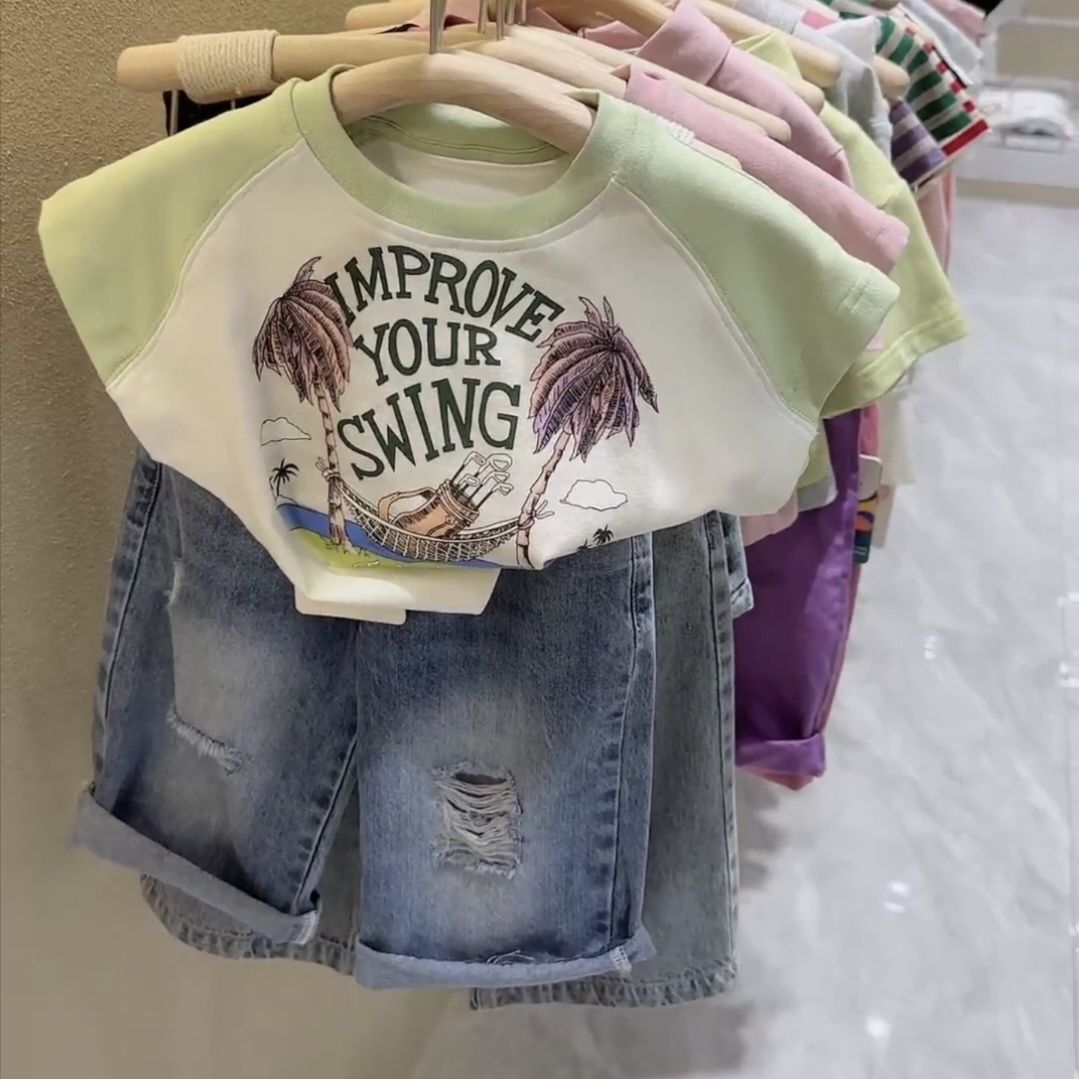婴儿短袖上衣t恤夏装薄款宝宝2023儿童韩系小童夏季百搭女童上衣