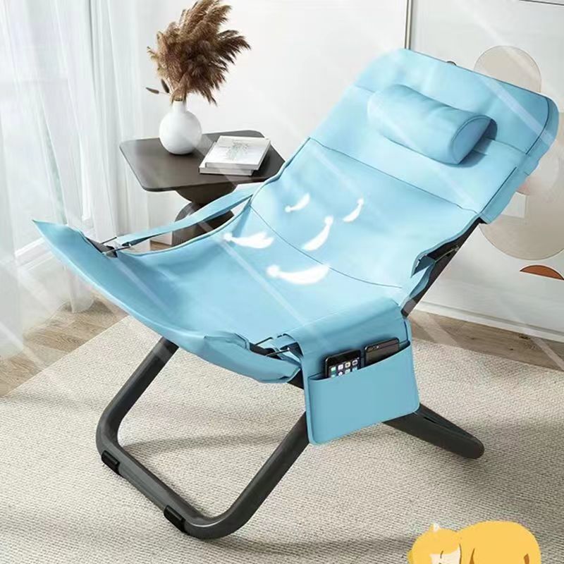 午休躺椅家用折叠椅夏季休闲简易靠背椅小型便携懒人办公室午睡椅
