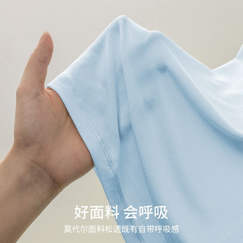 Hengyuanxiang children's short-sleeved boys' Modal T-shirt is not sweaty, medium-sized children, baby boys, summer thin tops