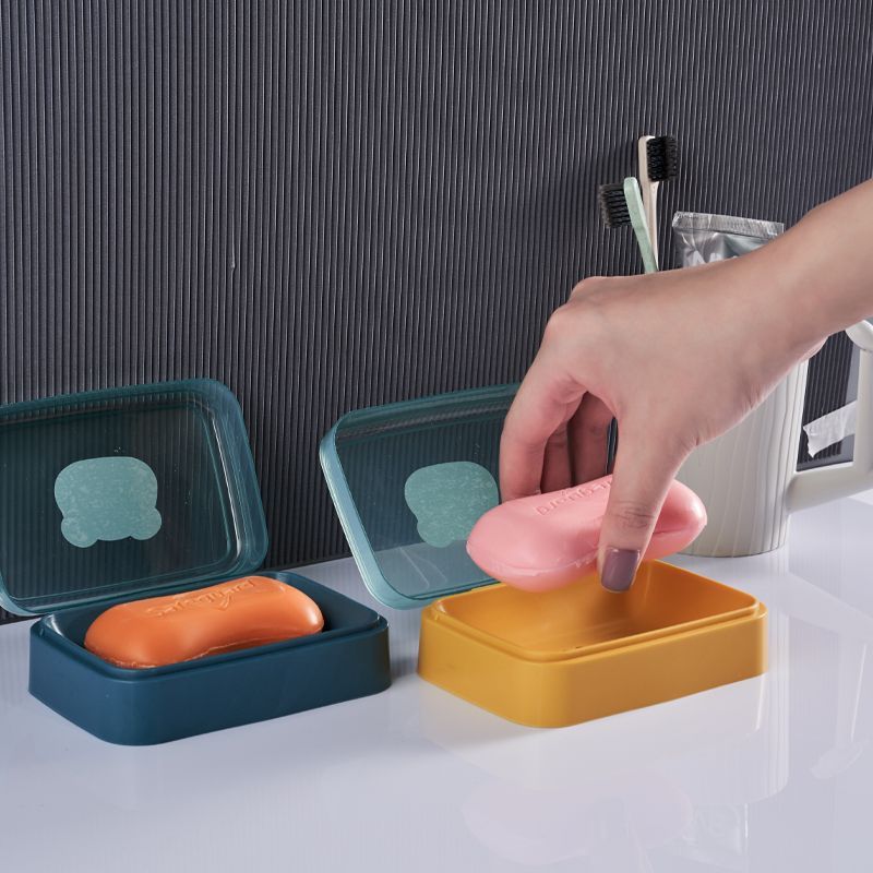 翻盖肥皂盒创意带盖沥水便携式肥皂盒学生宿舍香皂盒单层透气