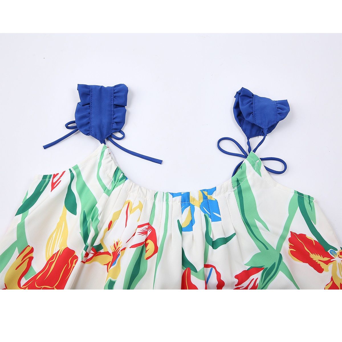 Xiaozi flower-color suspender dress retro high-end Hawaiian vacation style sleeveless skirt Sanya beach skirt