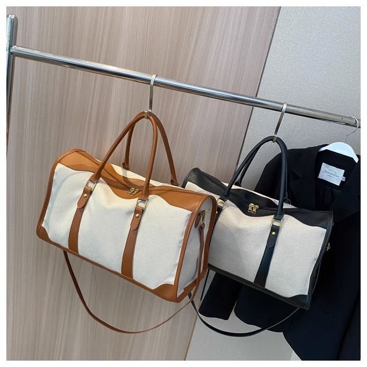 Portable Lightweight Ladies Out Short Travel Bag Large-Capacity Bag Ladies New Summer Canvas Messenger Bag