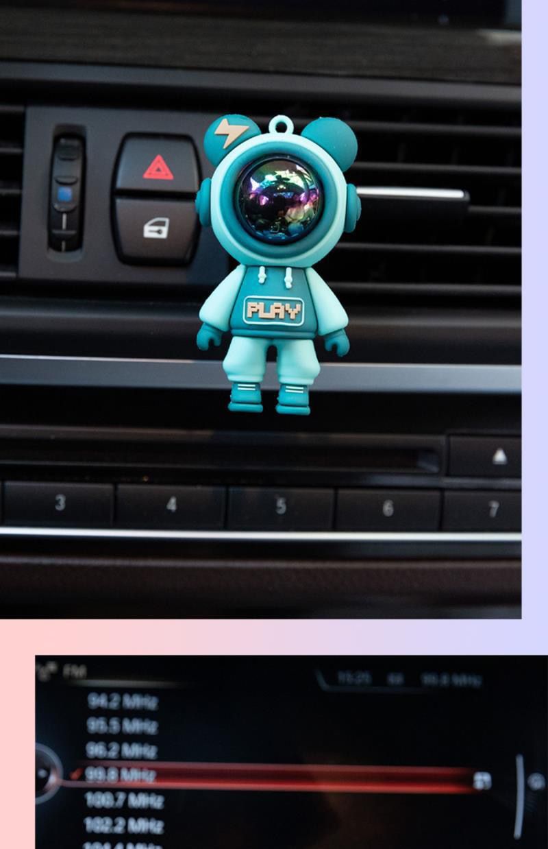 Creative Lightning Bear Outlet Astronaut Aromatherapy Cartoon Cute Car Air Conditioning Hanging Decoration_voghion.com