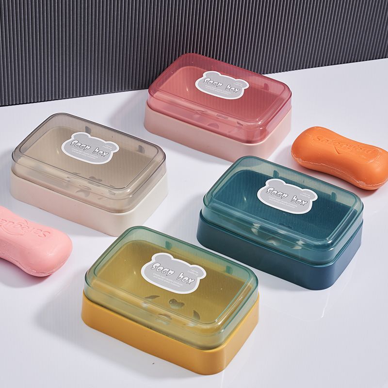 翻盖肥皂盒创意带盖沥水便携式肥皂盒学生宿舍香皂盒单层透气