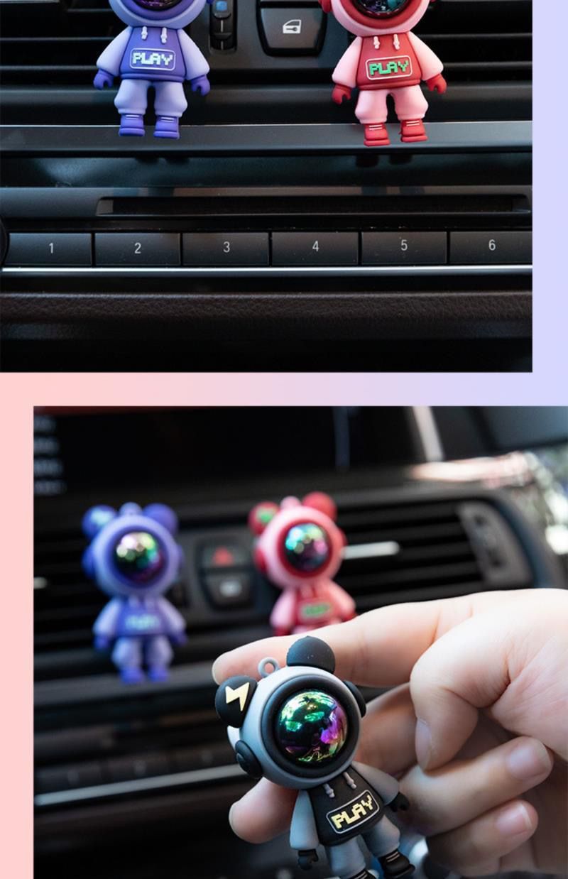 Creative Lightning Bear Outlet Astronaut Aromatherapy Cartoon Cute Car Air Conditioning Hanging Decoration_voghion.com