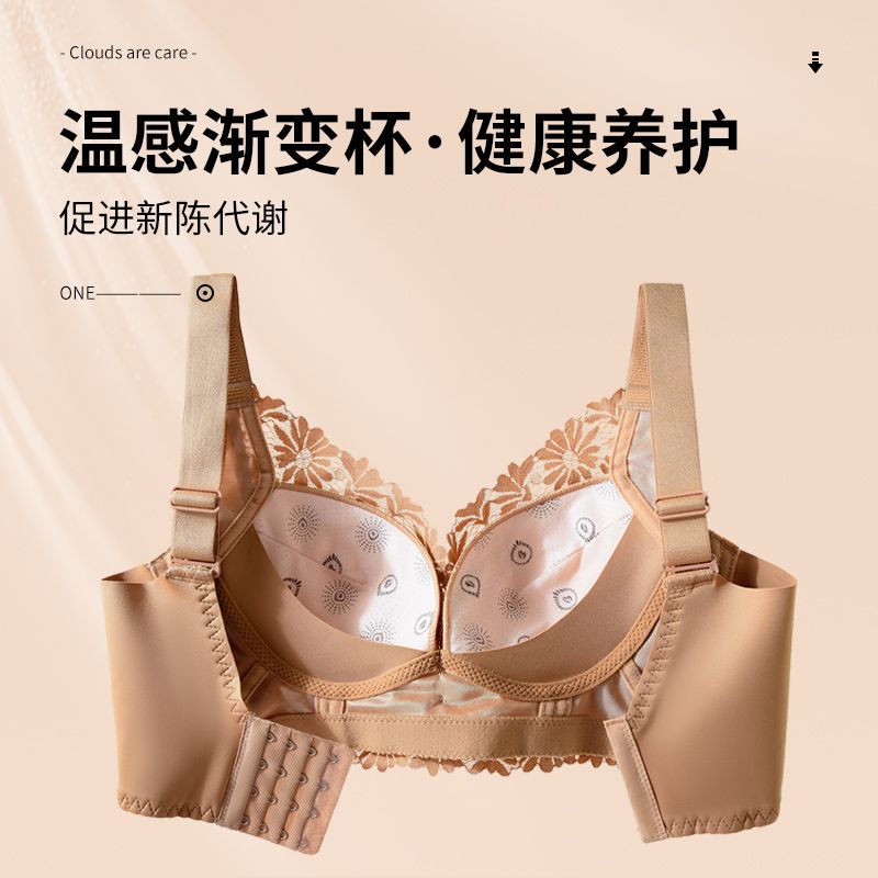 French-style professional adjustable underwear women's small breasts special gather to show large upper support anti-sagging side-closed breast bra