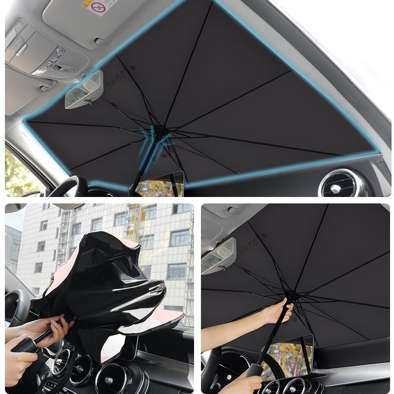 汽车遮阳伞可爱卡通夏季防晒隔热遮阳挡玻璃罩防紫外线遮光前档女