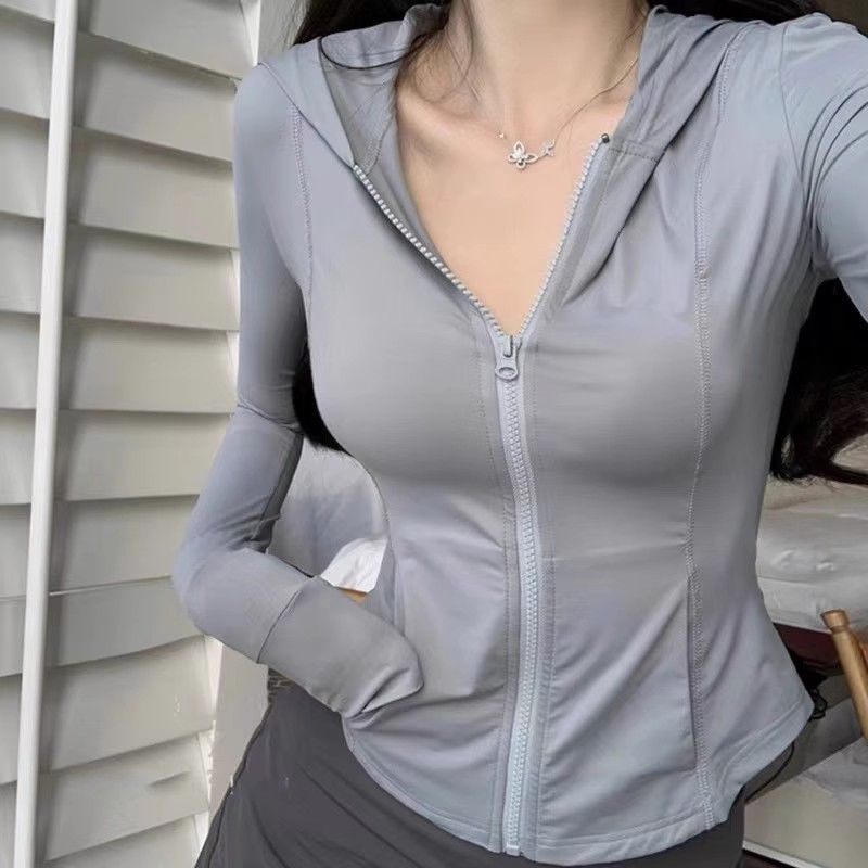 Pure Desire Hot Girl Summer Sun Protection Clothing Thin Slim Fit Sun Protection Clothing Women's Anti-UV Zipper Short Jacket Top