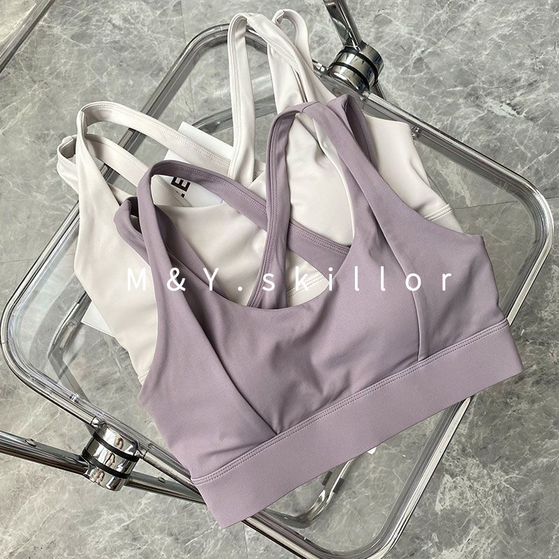 Sports bra to close side breasts, women's high-intensity all-in-one professional shock-proof running bra, yoga fitness bra, summer