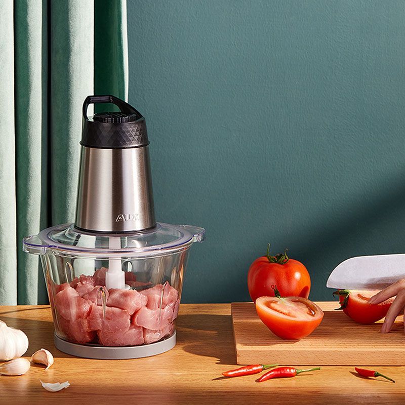 奥克斯绞肉机家用多功能打肉馅全自动搅拌碎菜蒜蓉电动小型料理机