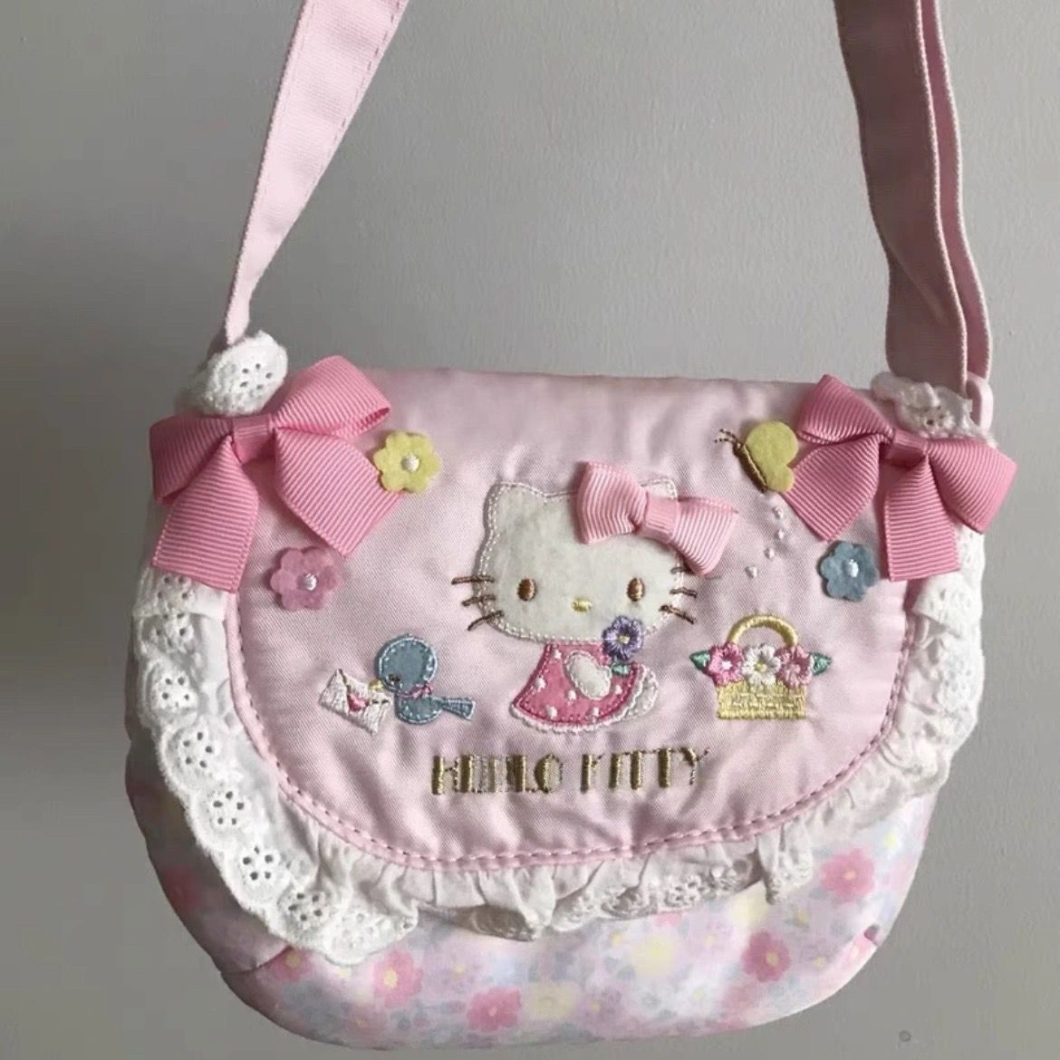 日本hello kitty甜美可愛少女心ins風簡約日系單肩斜挎包
