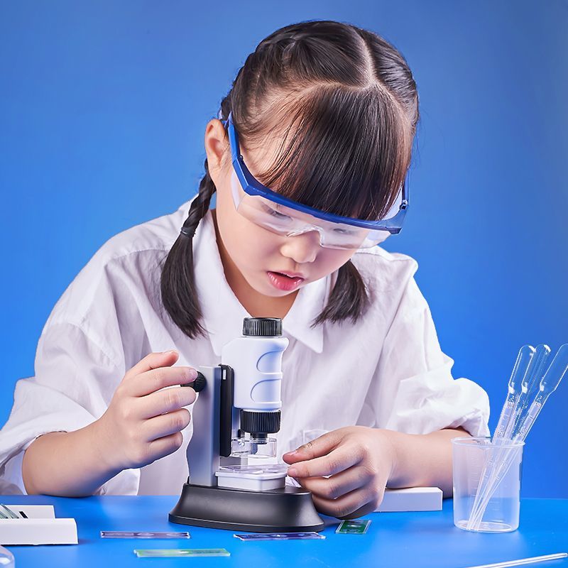 显微镜儿童便携式科学实验套装益智玩具器材小学生初中男女孩礼物