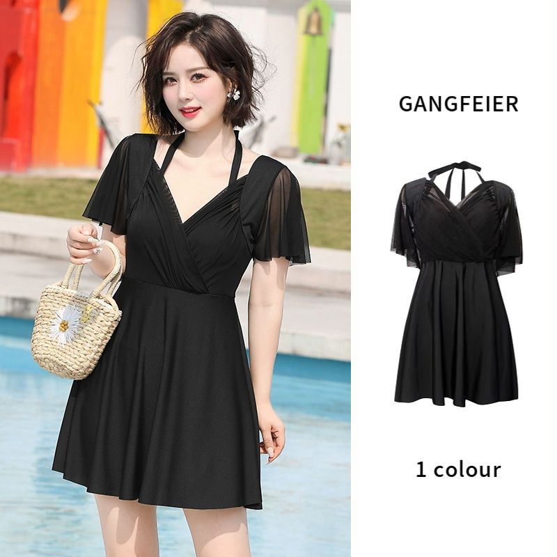 Women's swimsuit summer plus size slimming belly-covering conservative one-piece skirt fat mm 2023 new popular hot spring swimsuit sexy