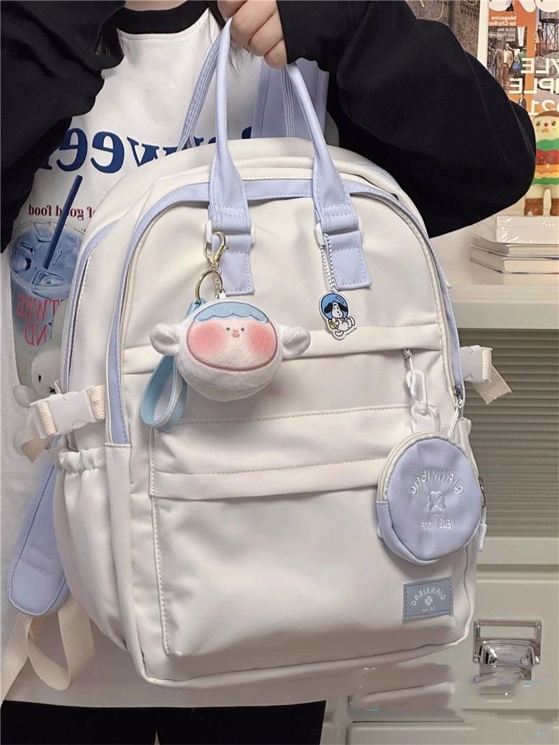 韩版ins小清新学院风高中初中学生上课双肩包 手提书包大容量背包