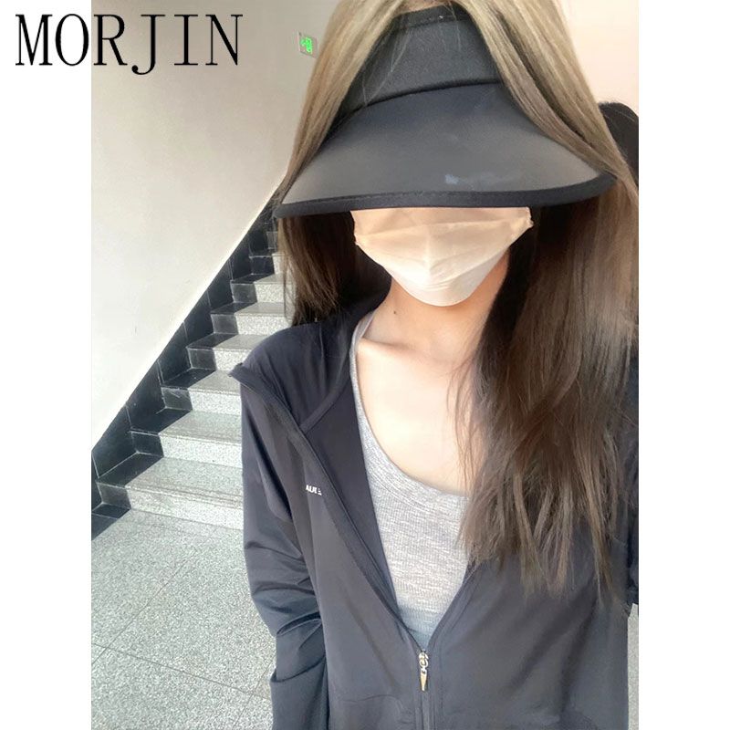 MORJIN black ice silk sunscreen women's summer thin section Korean version outdoor casual loose breathable sunscreen jacket