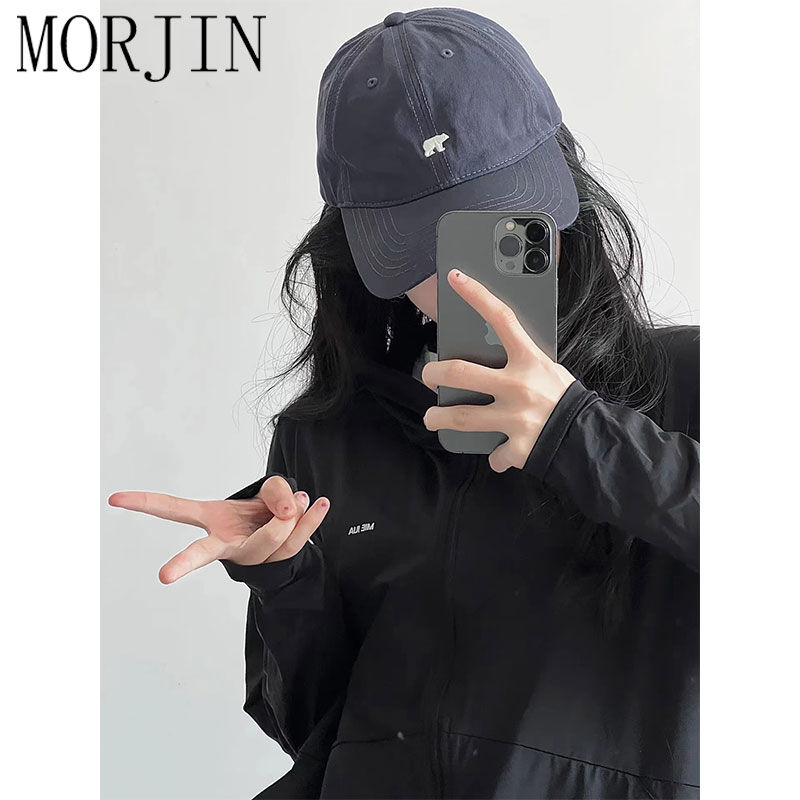 MORJIN black ice silk sunscreen outerwear summer small outdoor casual loose breathable sunscreen jacket