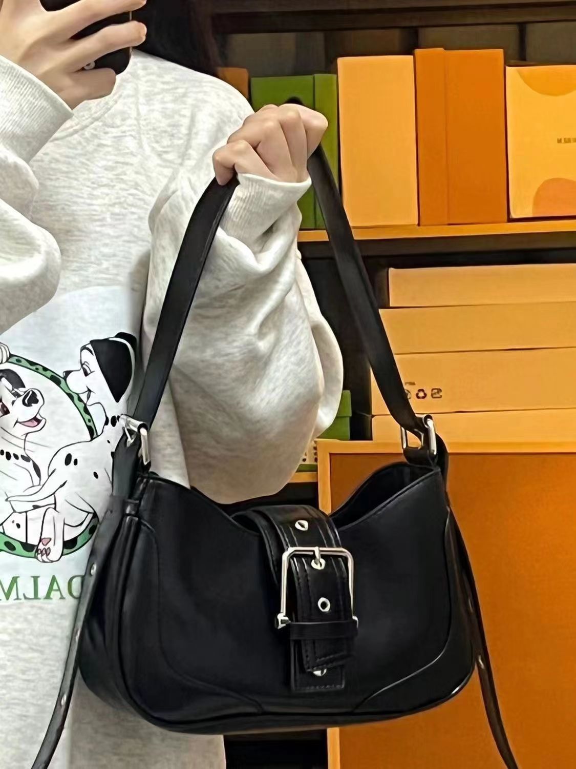 肥肥自製韓國ins包包女夏2023新款復古辣妹腋下包小眾單肩斜挎包