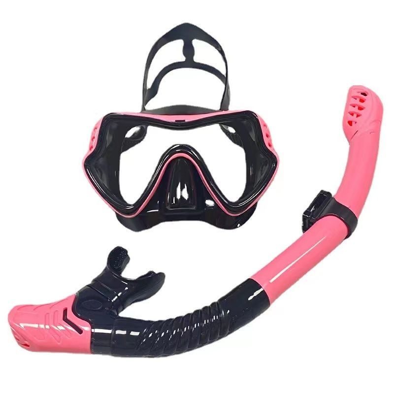 New Men's And Women's Swimming HD Large Frame Snorkeling Goggles Full Dry Snorkel Diving Set_voghion.com
