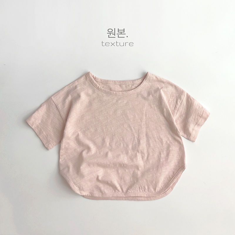 纯色竹节棉~2023新款上衣韩版夏季儿童T恤衫短袖男女宝洋气打底