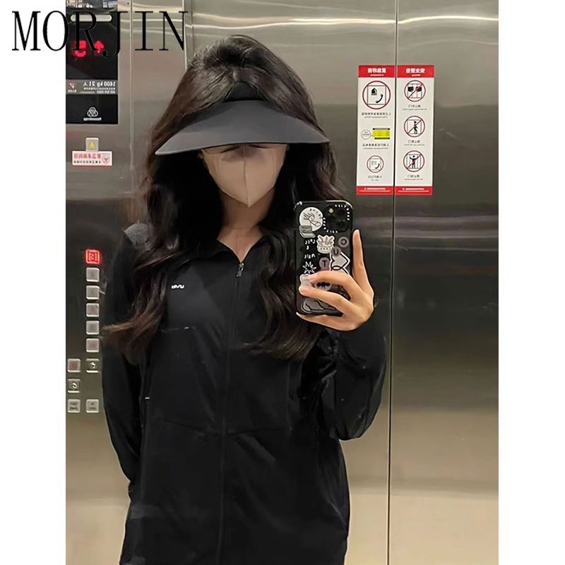 MORJIN black ice silk sunscreen women's summer thin ins outerwear casual loose breathable sunscreen jacket