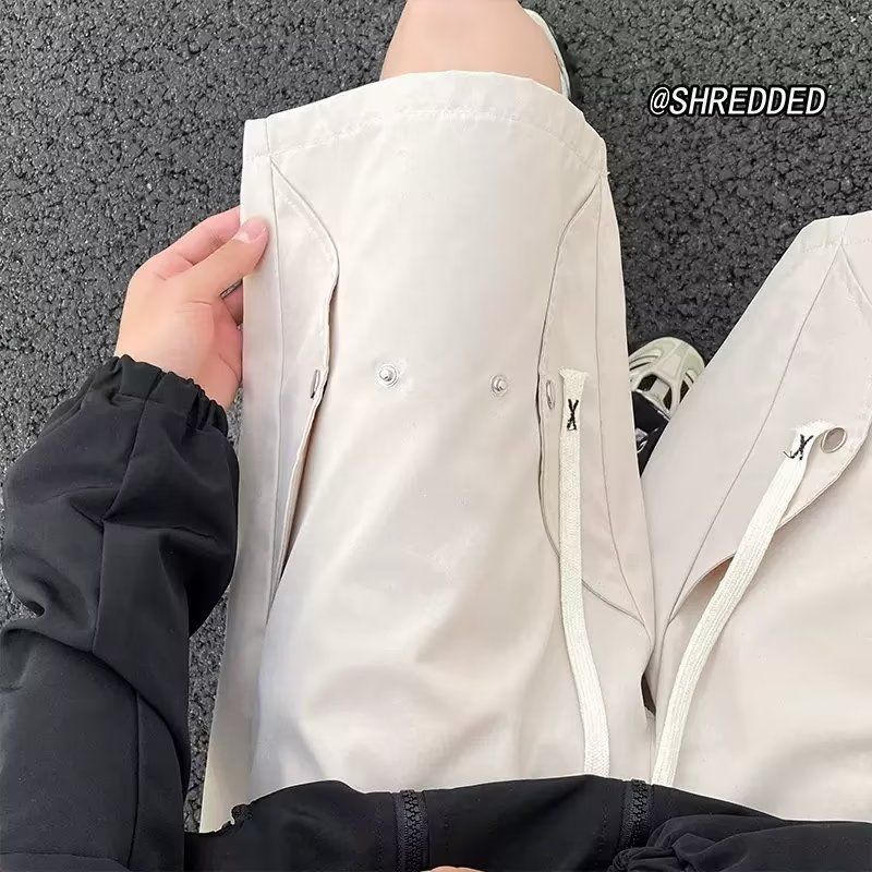American style functional button-down thin shorts men's summer trendy brand loose quick-drying Japanese fashion sports five-point pants