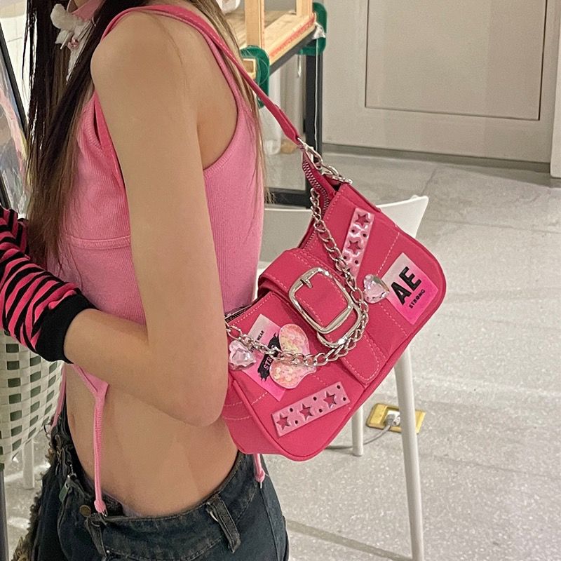 原創小包包2023年新款夏千禧辣妹Y2K小眾設計甜辣腋下包女