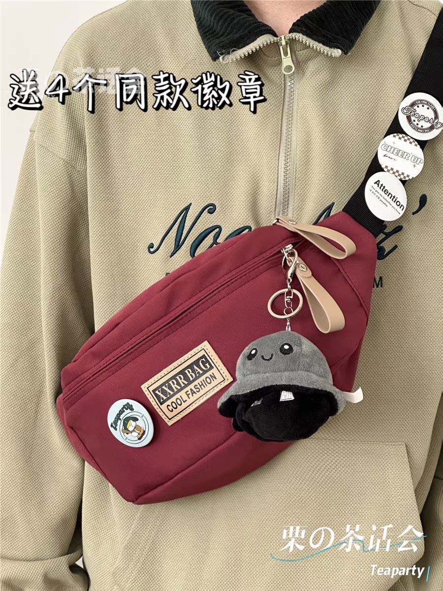 胸包男ins潮牌大容量背包潮流單肩斜挎包女 日系休閒百搭運動腰包