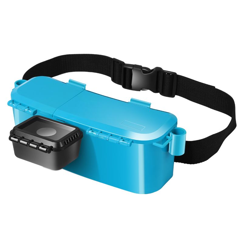 Tas met ophangbare aasbak voor aan de taille, glutenvrije doos, Wild Stream uitrusting, visgerei_voghion.com