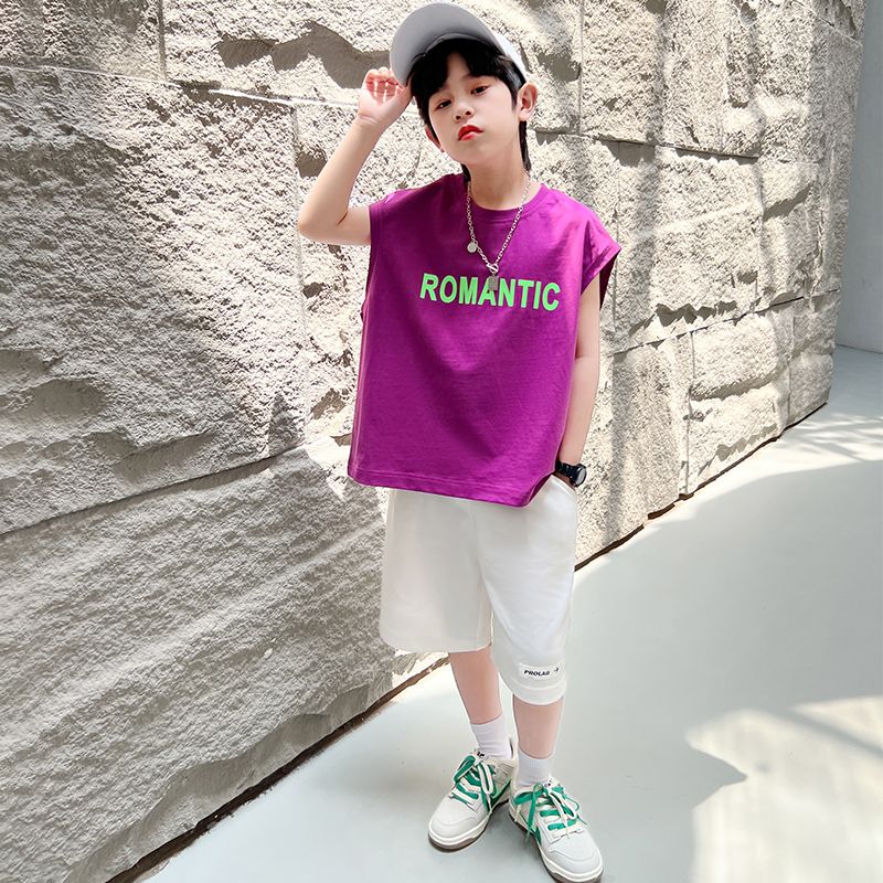 男童夏装套装2023新款夏季儿童运动短袖中大童男孩炸街运动韩版潮