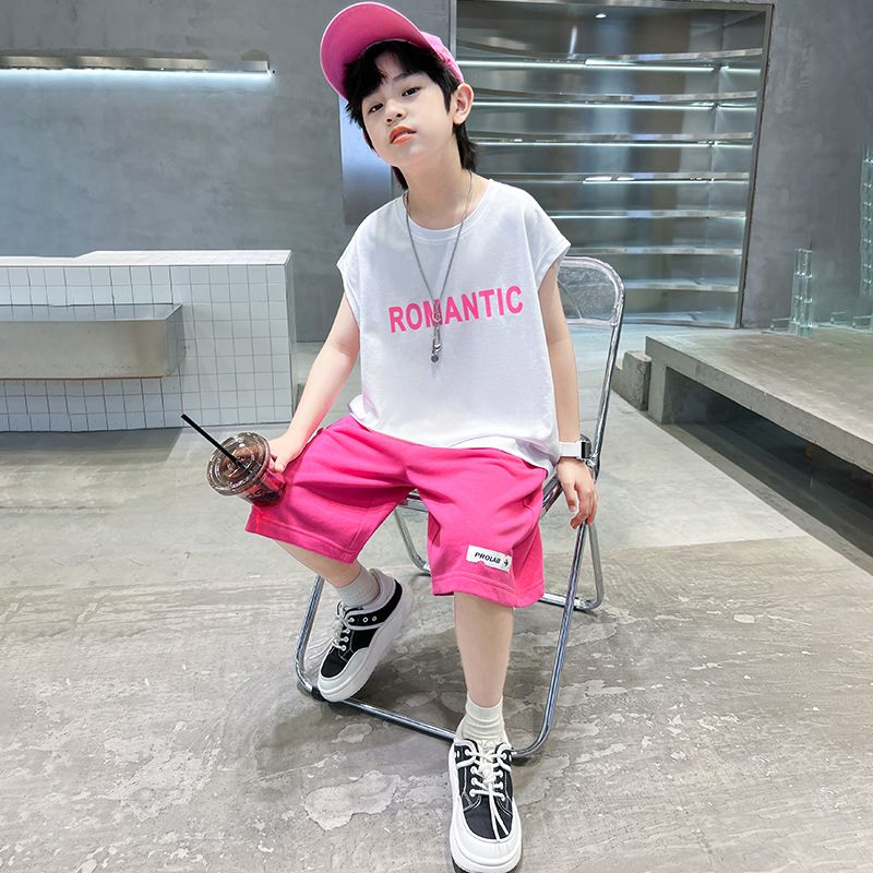 男童夏装套装2023新款夏季儿童运动短袖中大童男孩炸街运动韩版潮