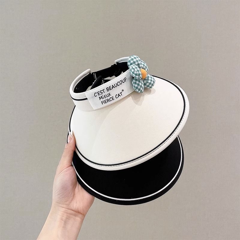 韩版夏季儿童空顶帽女童防紫外线遮阳帽男童大帽檐宝宝防晒沙滩帽