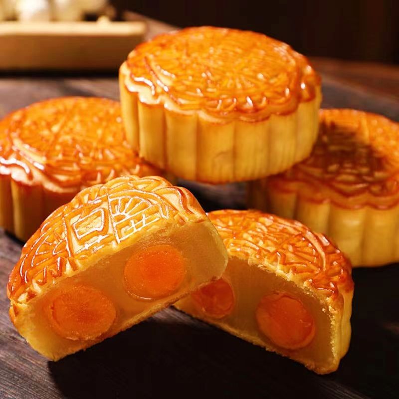 【现做现发】蛋黄月饼广式莲蓉豆沙蛋黄五仁中秋月饼糕点批发 图 5