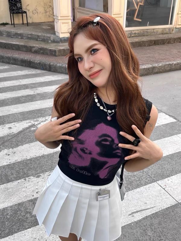 美式吊帶上衣女夏內搭設計感小眾外穿獨特别致chic短款辣妹小背心