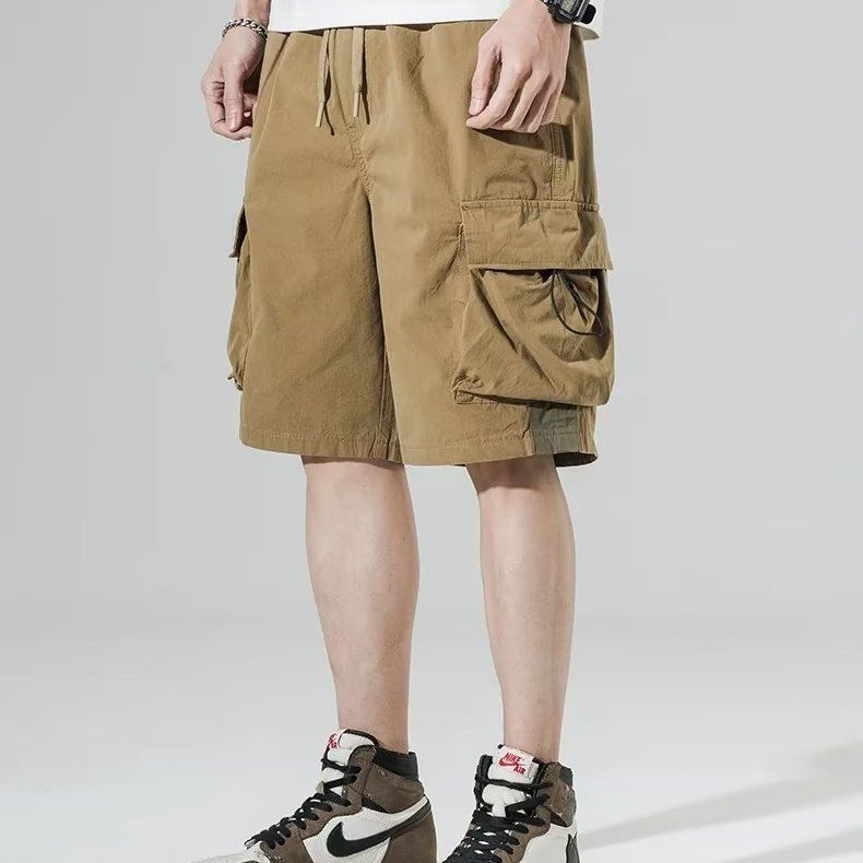 Multi-pocket functional tooling shorts men's summer trendy brand loose all-match casual middle pants high street trendy five-point pants