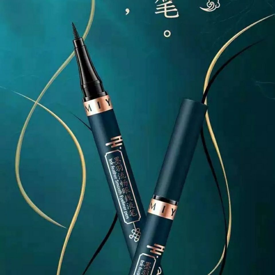 蜜顏皙墨羽流暢眼線液筆防水防汗持久不易暈染掉色速干細軟頭膠筆