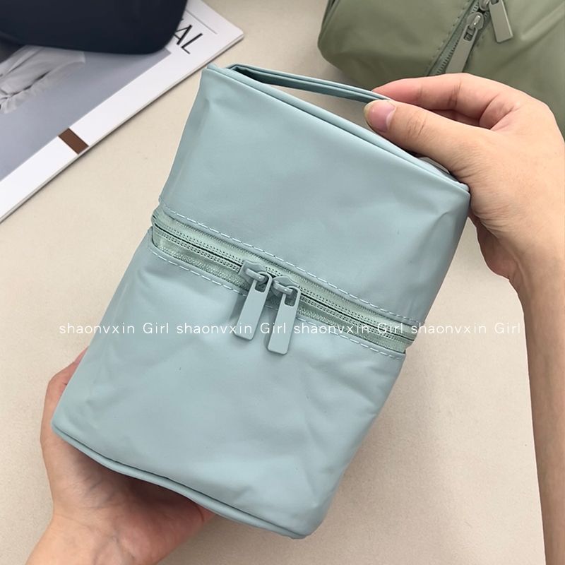 圓筒立體化妝包旅行便攜洗漱包化妝品高級大容量分隔美術生收納包