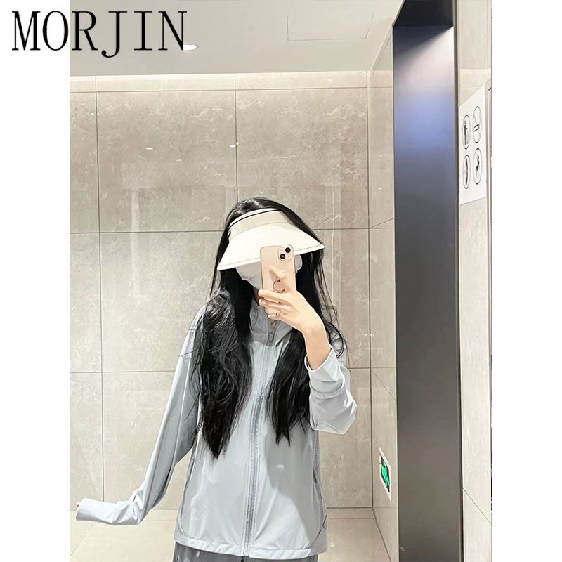 MORJIN ice silk sunscreen women's summer thin section small man wears anti-ultraviolet loose breathable sunscreen clothing tide