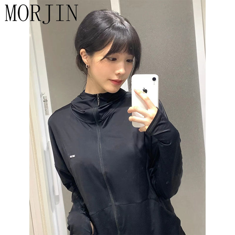 MORJIN black ice silk sunscreen women's outerwear summer small outdoor casual loose breathable sunscreen jacket