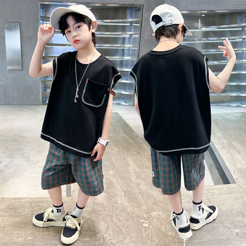 男童夏装套装新款儿童夏季炸街中大童潮运动短袖男孩帅气韩版