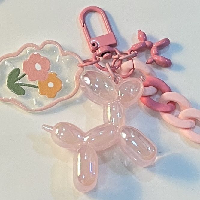 Handmade ins style balloon dog pendant keychain new bag pendant exquisite decoration