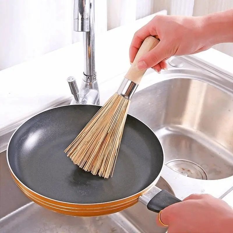 竹锅刷天然长柄竹刷刷锅刷子洗锅厨房清洁用品不伤锅洗碗刷锅神器