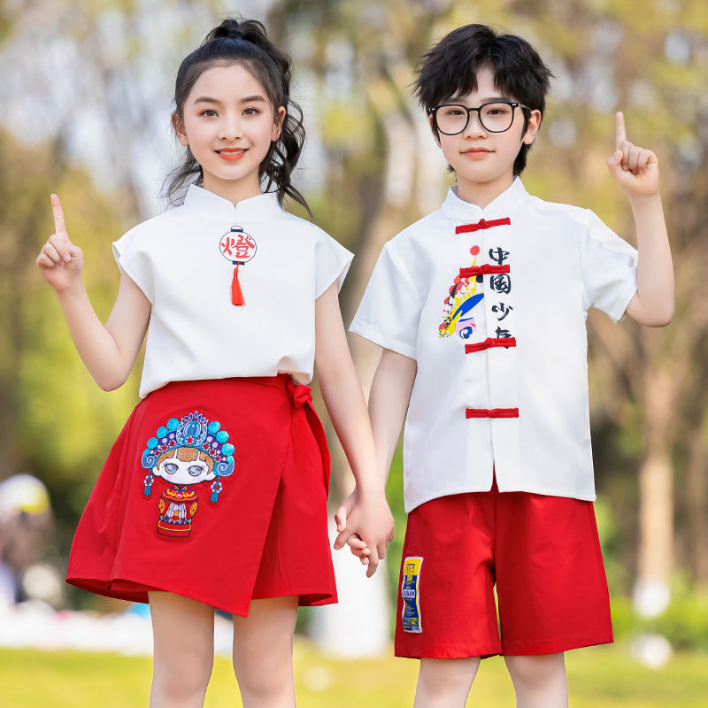 Internet celebrity parent-child wear 2023 new summer trendy T-shirt, short-sleeved style suit, a family of three, mother and son, mother and daughter