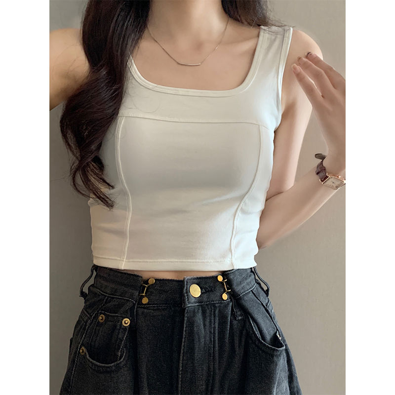 French style inner wear small camisole female summer new large size fat mm sleeveless top wearing tube top beautiful back underwear