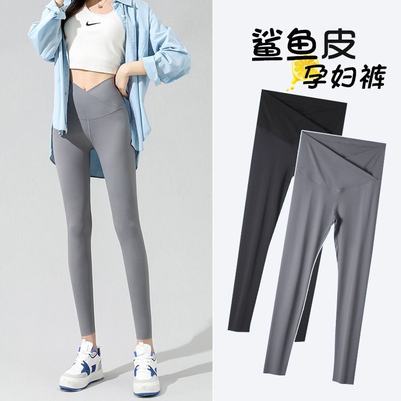 Miduli shark pants maternity leggings tummy trousers summer thin outer wear maternity pants maternity wear summer wear