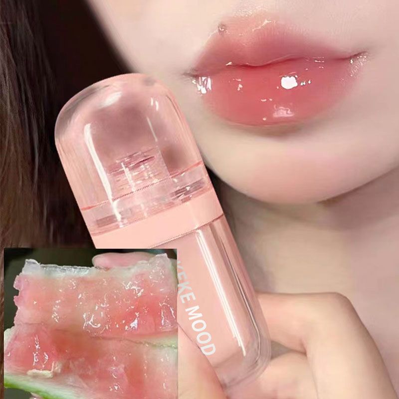 早八素顏凍凍~奶欲唇釉水光鏡面口紅學生女滋潤保濕唇蜜不沾杯ins