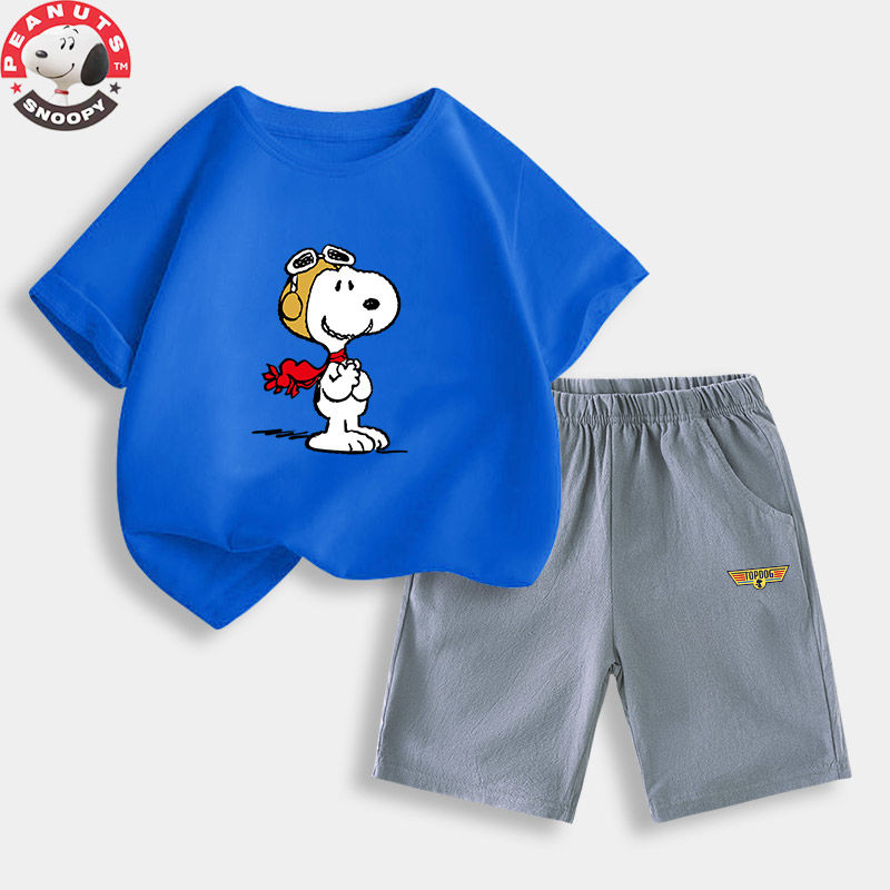 儿童夏季套装2022新款洋气t恤男女童帅气五分裤运动两件套