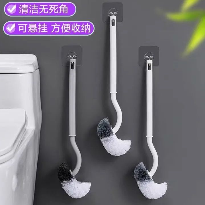 Japanese-style toilet brush no dead angle soft toilet brush toilet brush toilet cleaning brush toilet elbow toilet brush