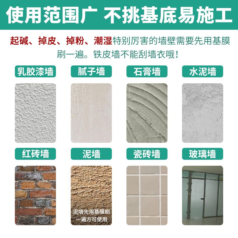 墙衣纤维泥涂料新款自粘无甲醛无味家用环保水泥房间墙面室内装修 图片 10