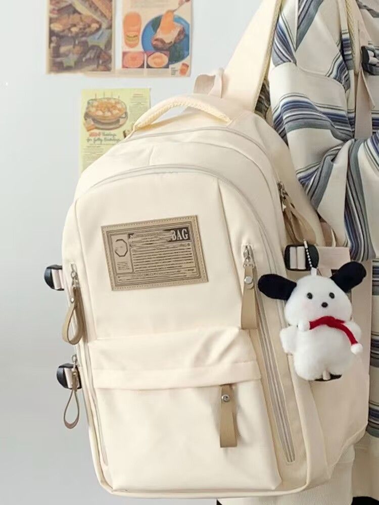 Schoolbag female college students simple design computer backpack junior high school and high school students large capacity versatile backpack for men